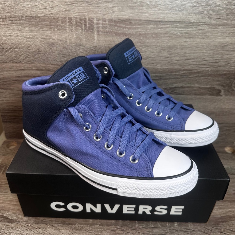Converse CTAS High Street Mid Sneakers Mens 9 Indigo Storm Obsidian Blue NEW
